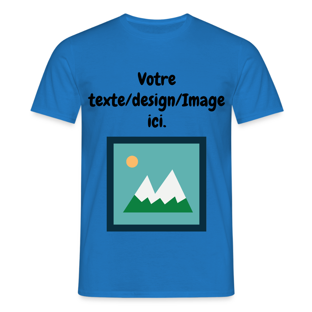 T-shirt Custom – Votre Texte, Votre Design ! - bleu royal
