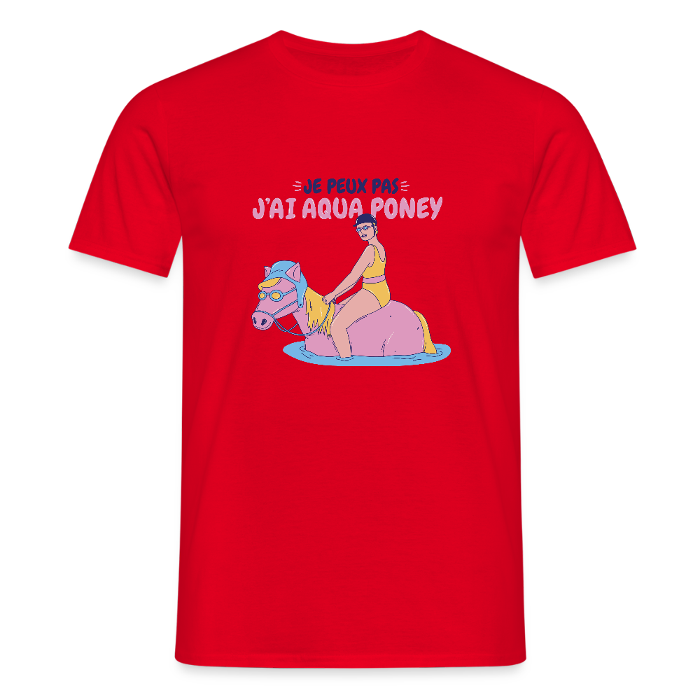 T-shirt Homme – J’ai Aqua Poney REF 00007 - rouge