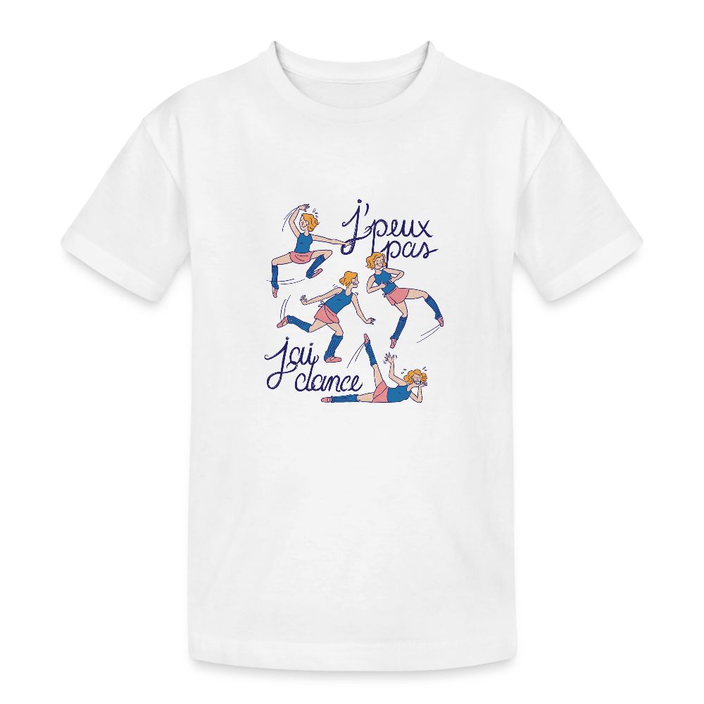 T-shirt Enfant “J’peux pas, j’ai danse” – Fun, Énergie & Style | UNiKtee REF00038 - blanc