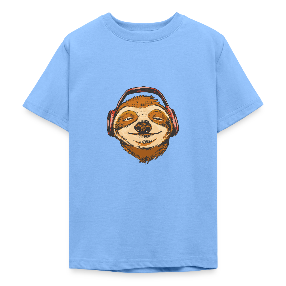 🦥 T-shirt Ado “Sloth Vibes” – Détente & Style Cool | UNiKtee REF00045 - bleu ciel