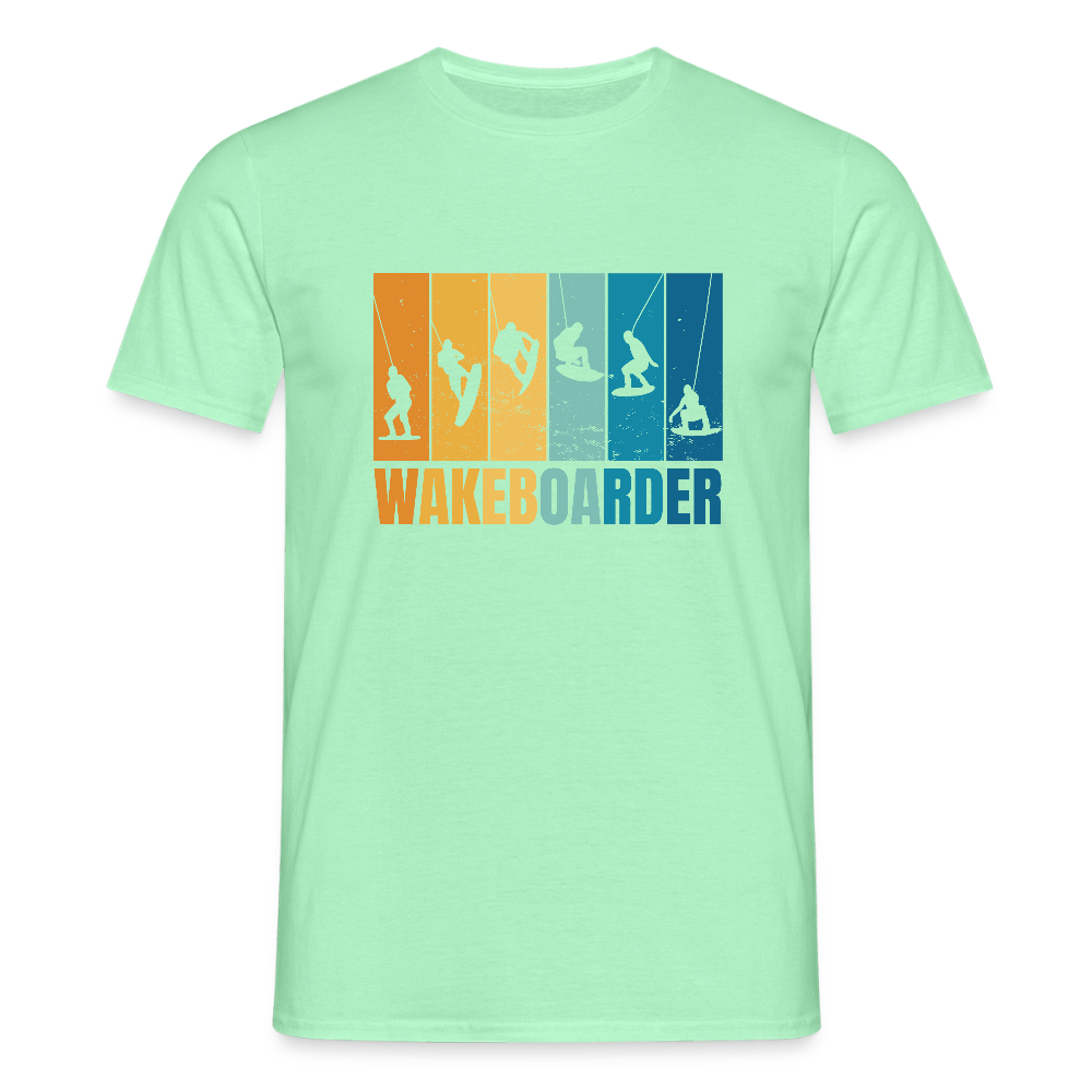 T-shirt Homme – Wakeboarder Vintage - REF00006 - vert menthe