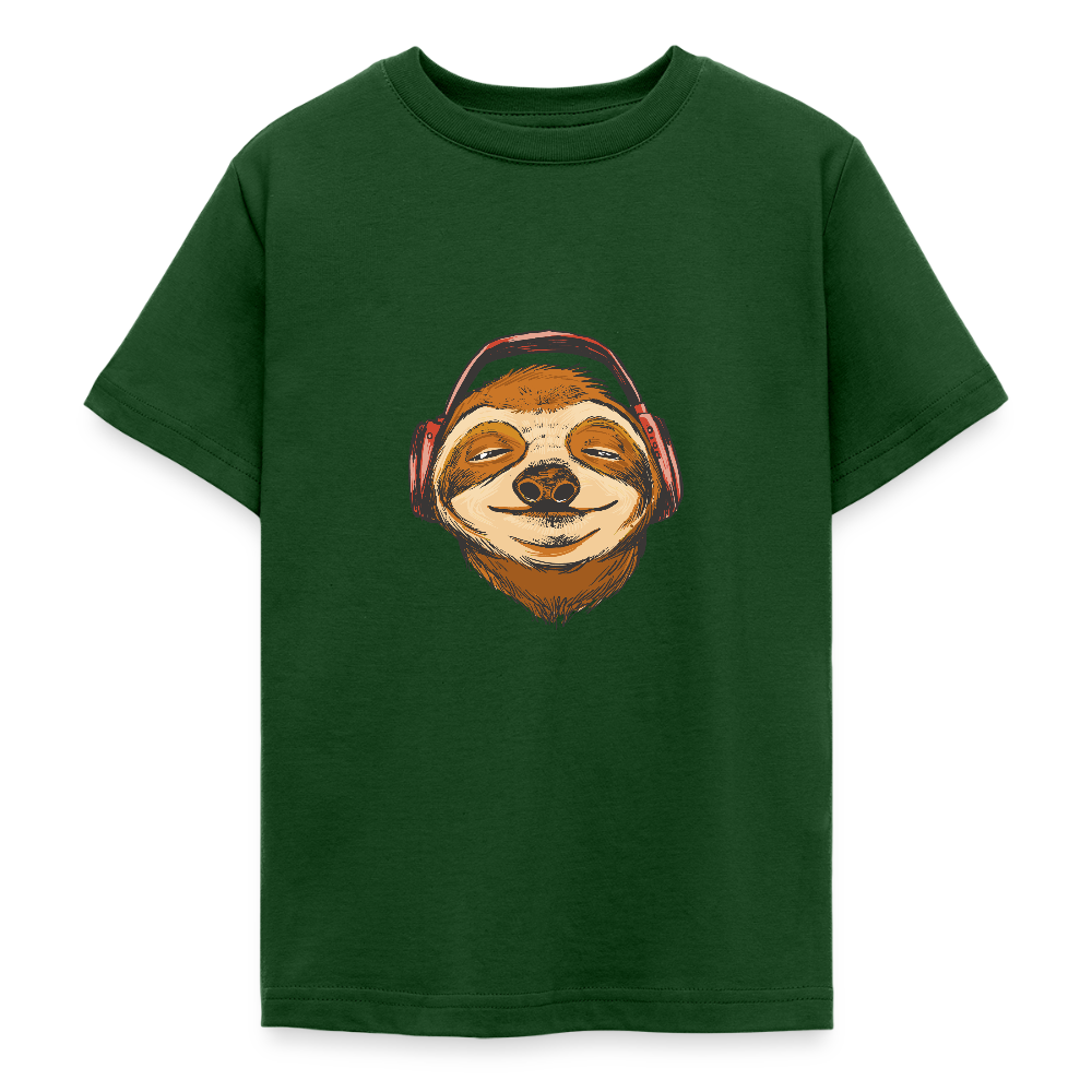 🦥 T-shirt Ado “Sloth Vibes” – Détente & Style Cool | UNiKtee REF00045 - vert forêt