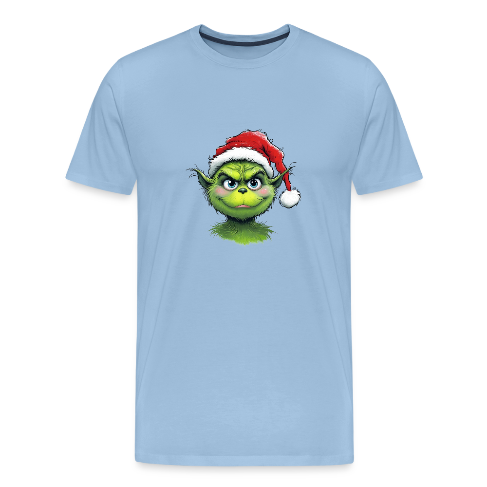 💚 T-shirt Premium Bio “Grinch Mode ON” – Humour & Esprit de Noël | UNiKtee REF00070 - ciel