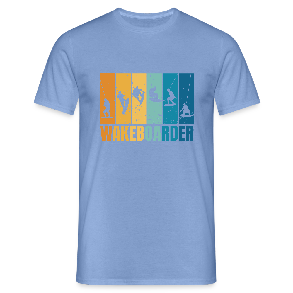 T-shirt Homme – Wakeboarder Vintage - REF00006 - carolina blue