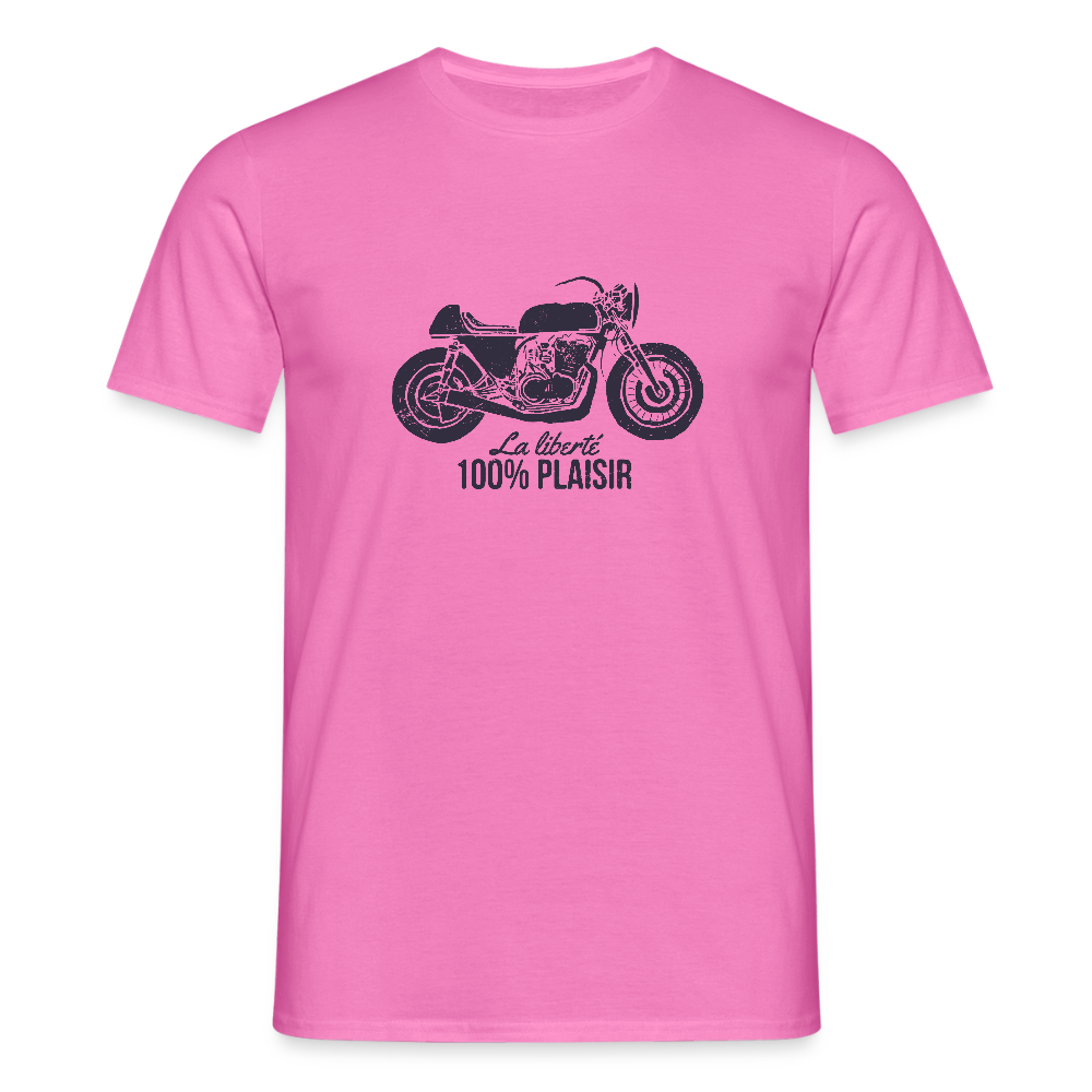 T-shirt Homme – La Liberté 100% Plaisir - REF 00013 - rose
