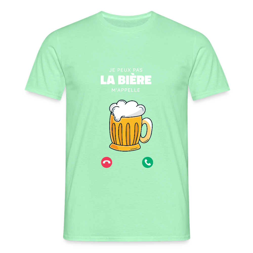 T-shirt Homme – La Bière M’appelle - REF00010 - vert menthe