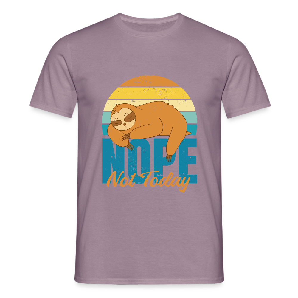 T-shirt Homme “Nope, Not Today” – Humour & Détente Totale | REF00067 - mauve gris 