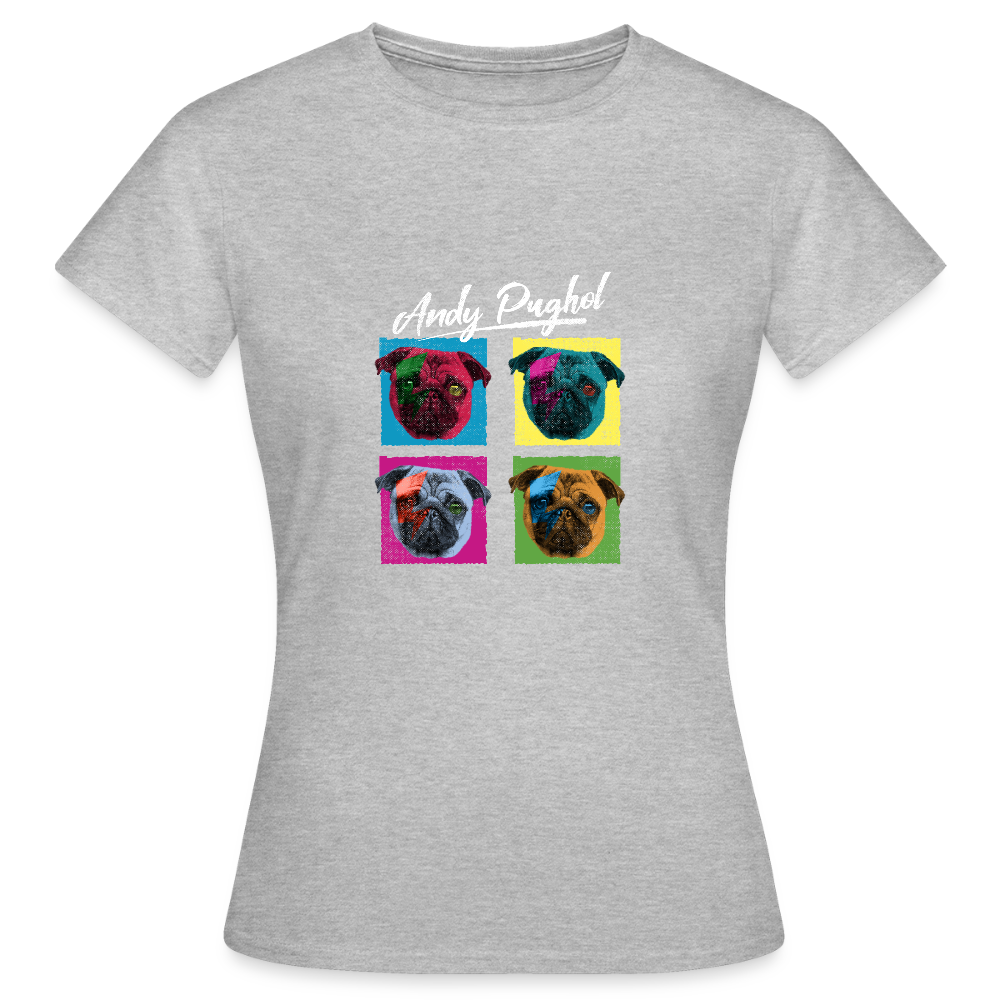 T-shirt Femme “Andy Pughol” – Style Pop Art & Fun | REF00069 - gris chiné