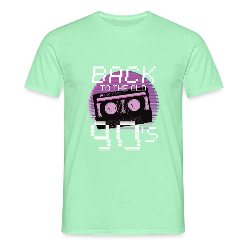 T-shirt Homme – Back to the Old 90’s - vert menthe