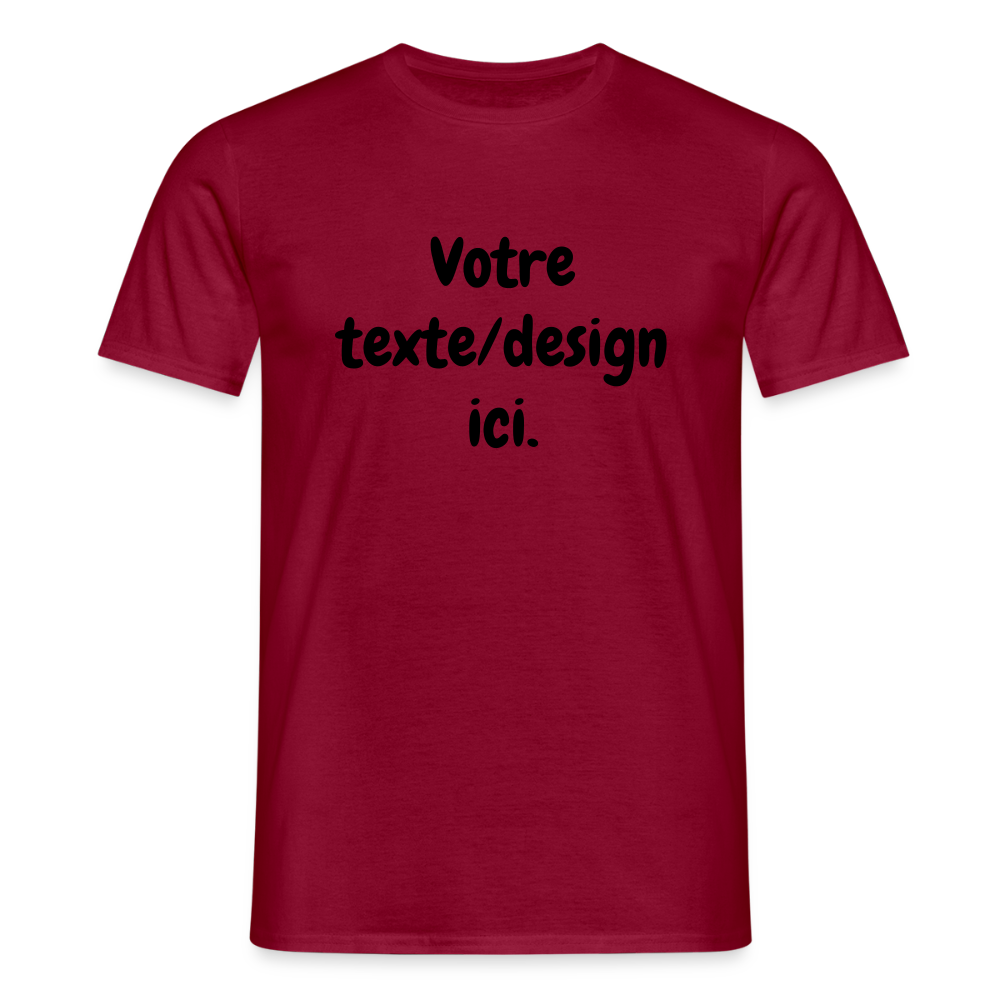 👉 T-shirt Personnalisable – Votre texte ! - rouge brique