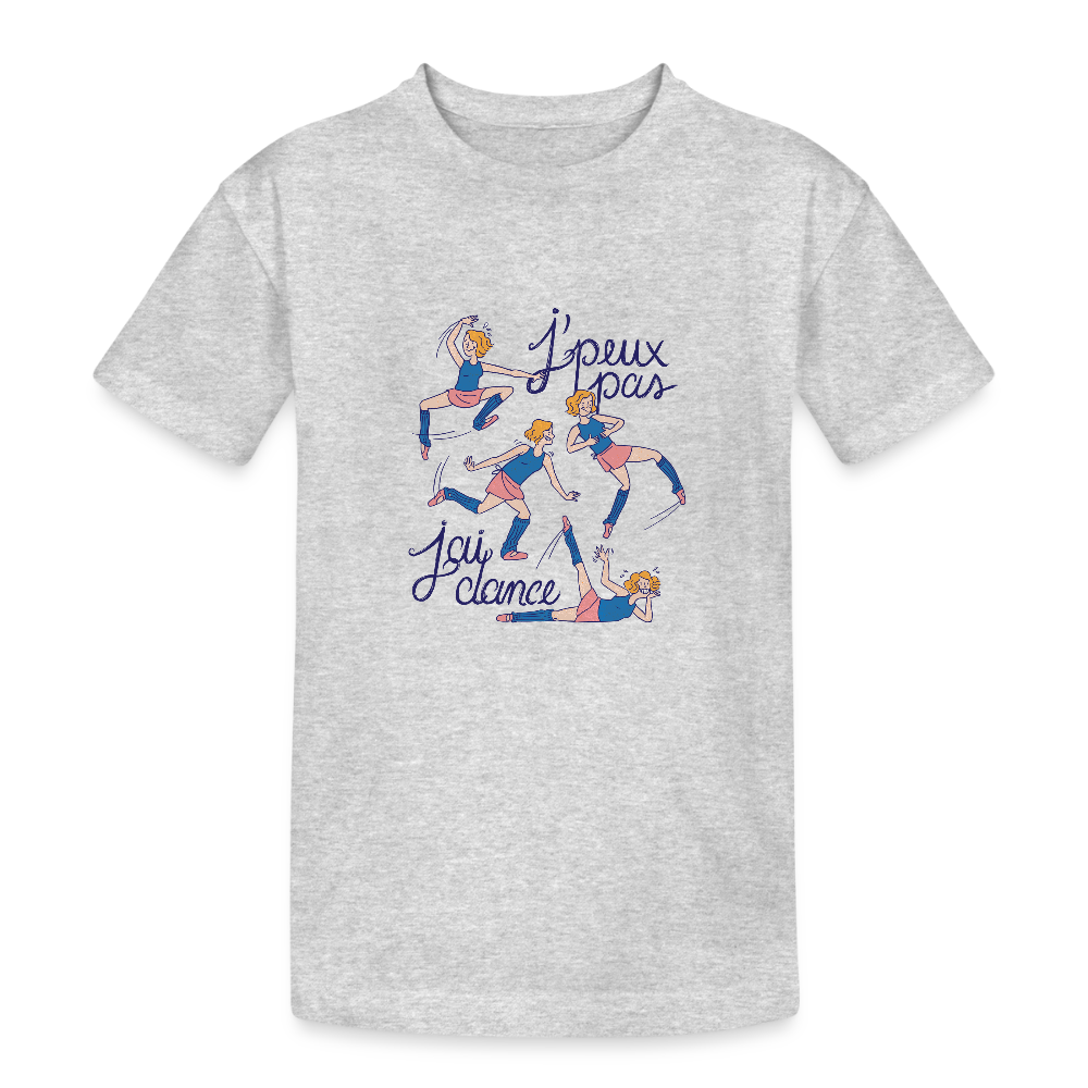 T-shirt Enfant “J’peux pas, j’ai danse” – Fun, Énergie & Style | UNiKtee REF00038 - gris chiné