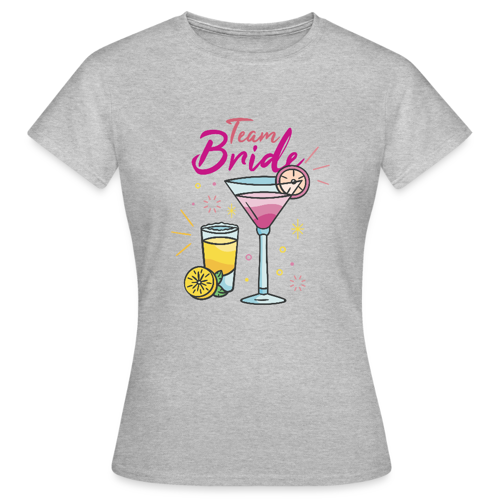 T-shirt Femme “Team Bride” – EVJF, Fête de Mariage & Soirée de Mariée | REF00061 - gris chiné