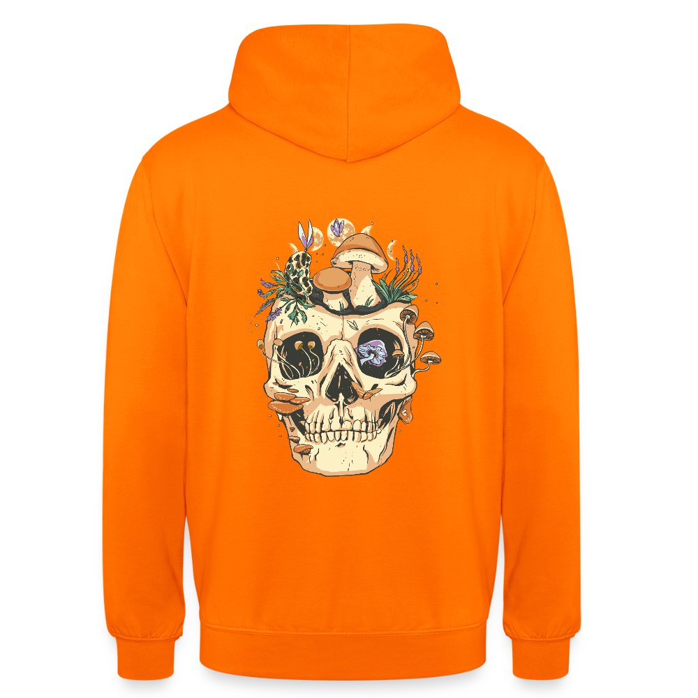 Sweat à Capuche Unisexe “Forest Skull” – Crâne Bohème & Nature Sauvage | REF00060 - orange