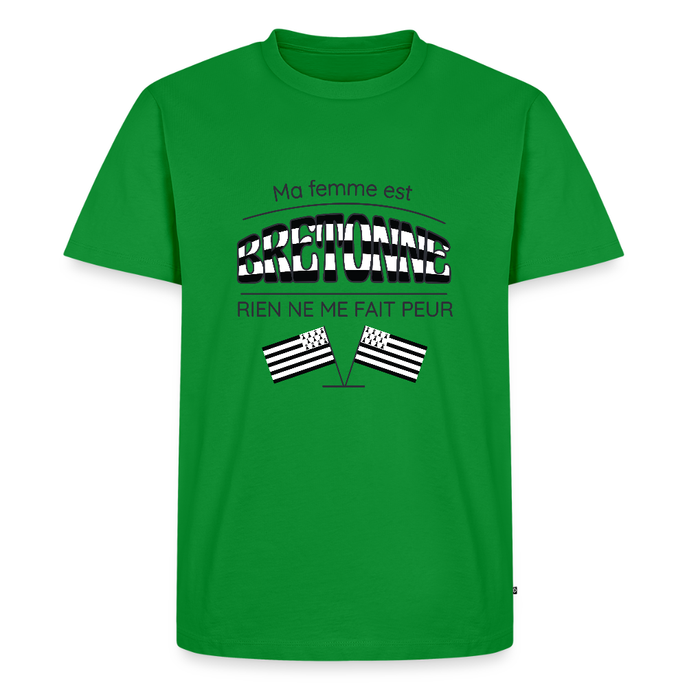T-shirt Homme “Ma femme est bretonne” – Humour & Fierté Bretonne | UNiKtee REF00072 - vert