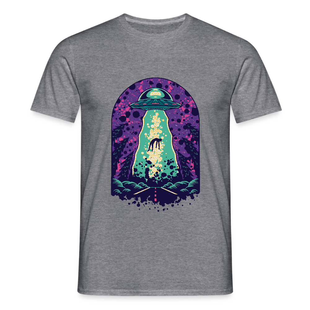 👽 T-shirt Homme “Alien Abduction” – Mystère & Style Intergalactique | UNiKtee REF00043 - graphite chiné