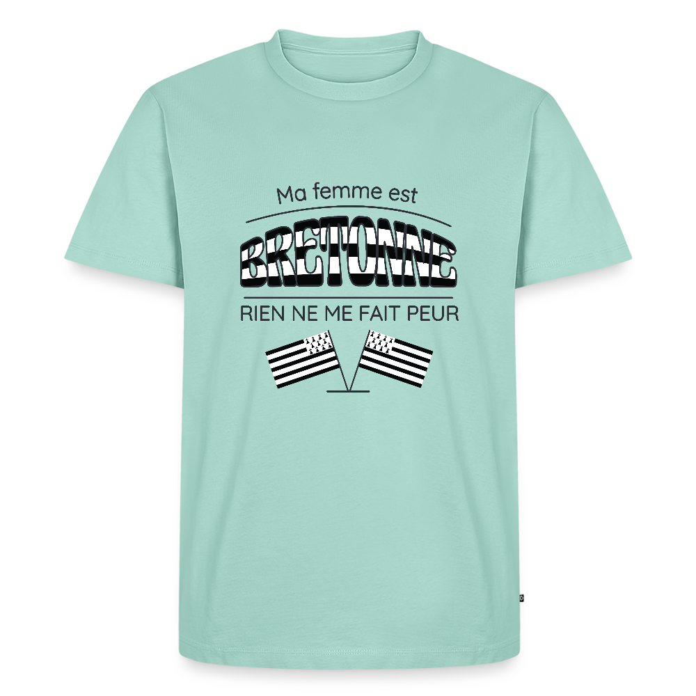 T-shirt Homme “Ma femme est bretonne” – Humour & Fierté Bretonne | UNiKtee REF00072 - menthe 