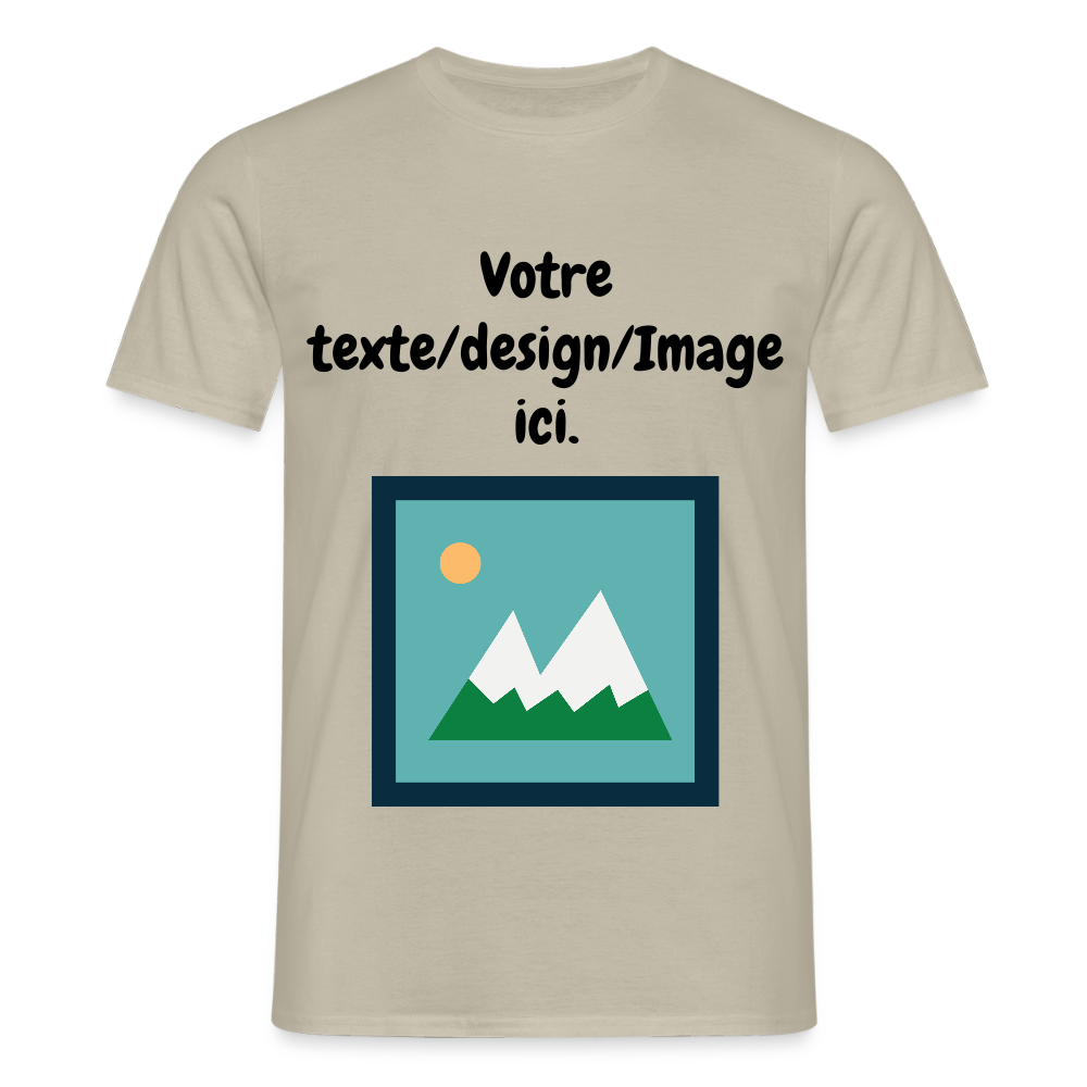 T-shirt Custom – Votre Texte, Votre Design ! - beige sable