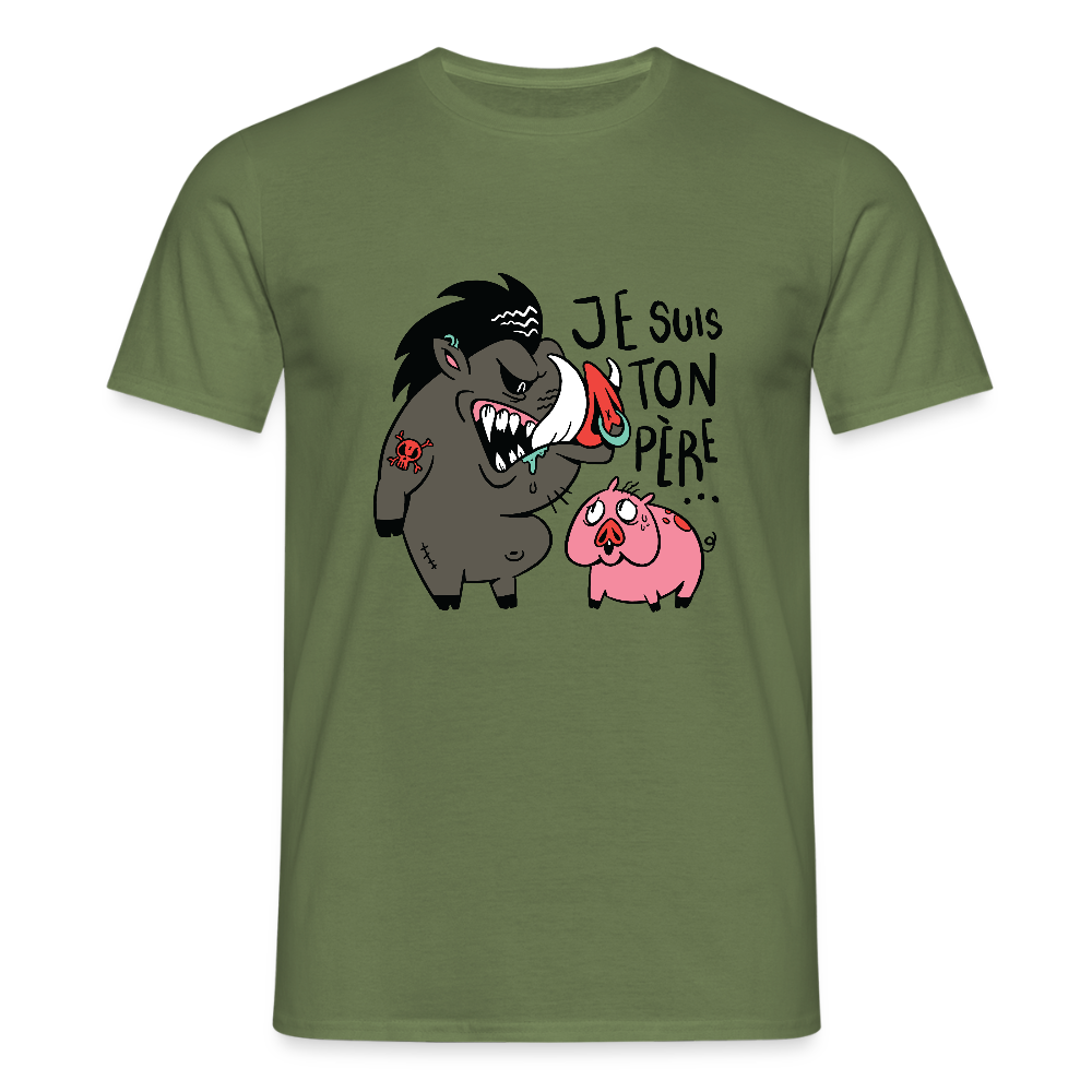 🐗 T-shirt Homme “Je suis ton père” – Humour Geek & Style Unique | UNiKtee REF00031 - vert militaire