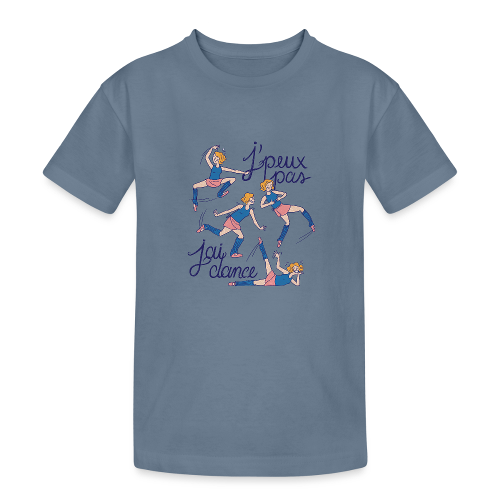 T-shirt Enfant “J’peux pas, j’ai danse” – Fun, Énergie & Style | UNiKtee REF00038 - gris bleu