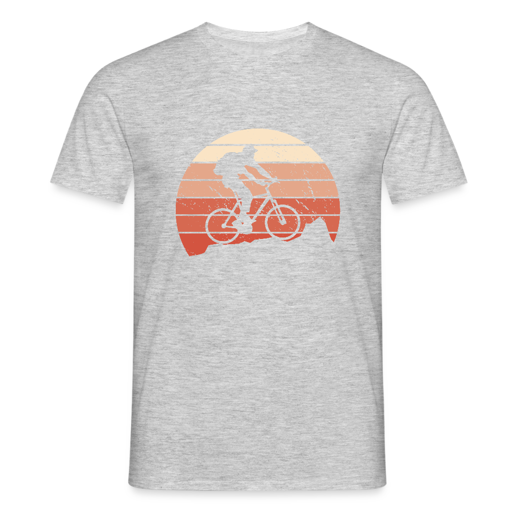 T-shirt Homme “Retro Cyclist” – Passion Vélo & Style Vintage | REF00065 - gris chiné