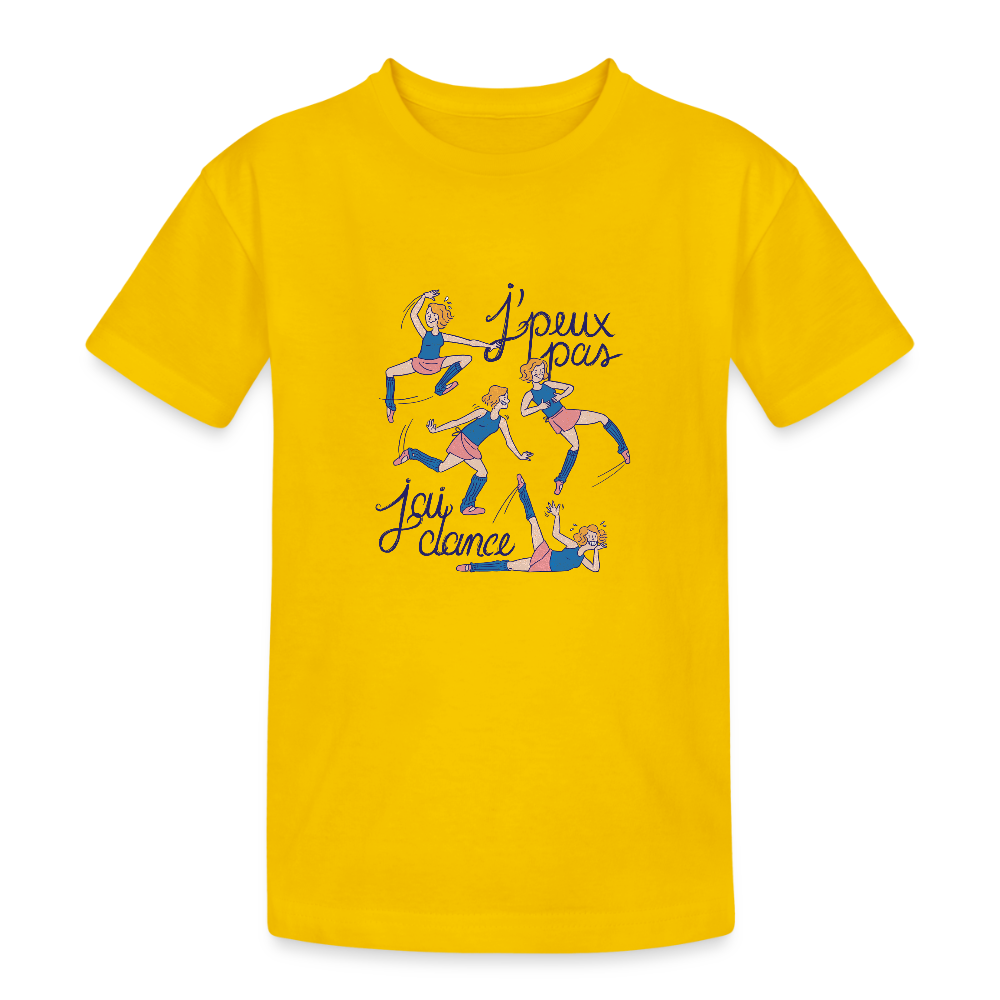 T-shirt Enfant “J’peux pas, j’ai danse” – Fun, Énergie & Style | UNiKtee REF00038 - jaune d'œuf