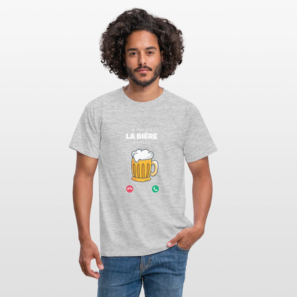 T-shirt Homme – La Bière M’appelle - REF00010 - gris chiné