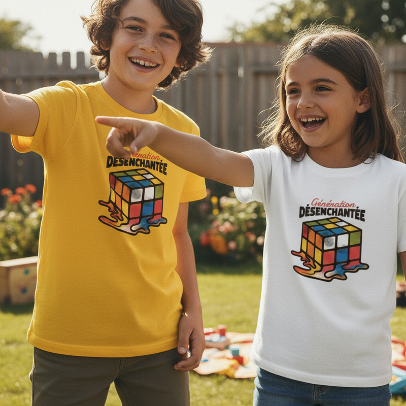 T-shirt Enfant “Génération Désenchantée” – Fun & Style Coloré | UNiKtee REF00037