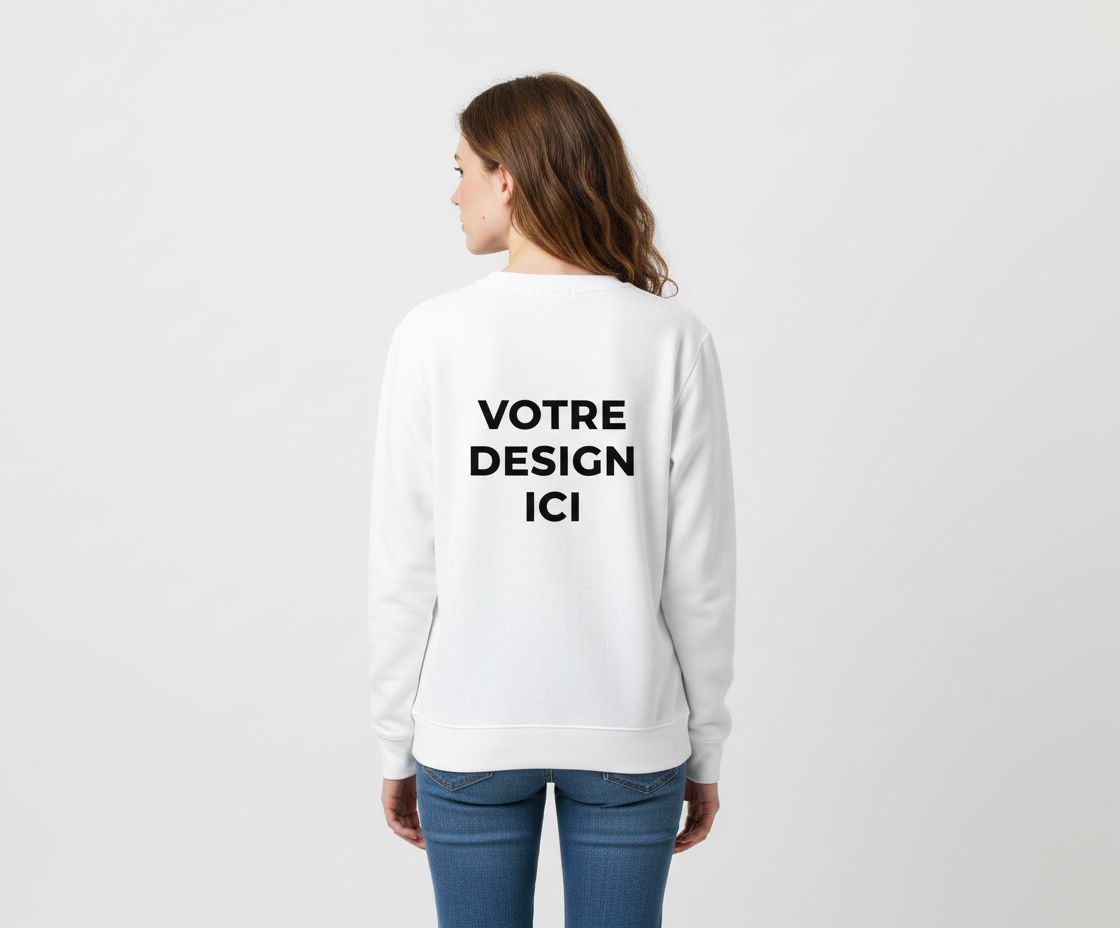 Pull col rond femme personnalisable – confort premium & style intemporel