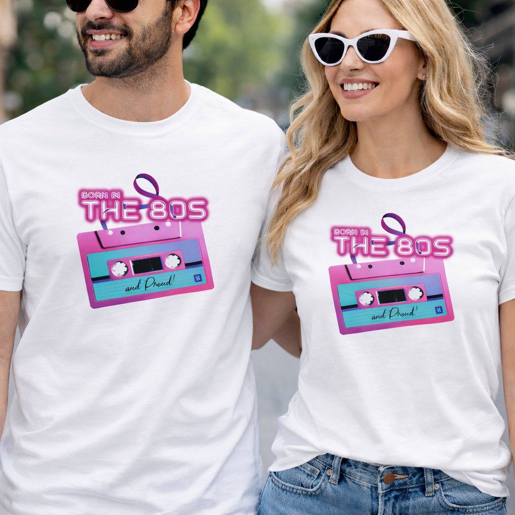 T-shirt – Born in The 80s – Cadeau Anniversaire Années 80 – REF00041 — UNiKtee