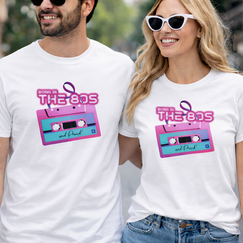 T-shirt – Born in The 80s – Cadeau Anniversaire Années 80 – REF00041