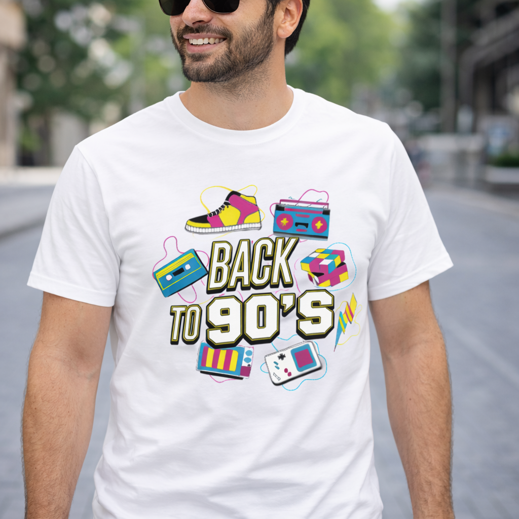 Tee-shirt Années 90 Rétro – Cadeau Anniversaire 90’s – REF00042 — UNiKtee