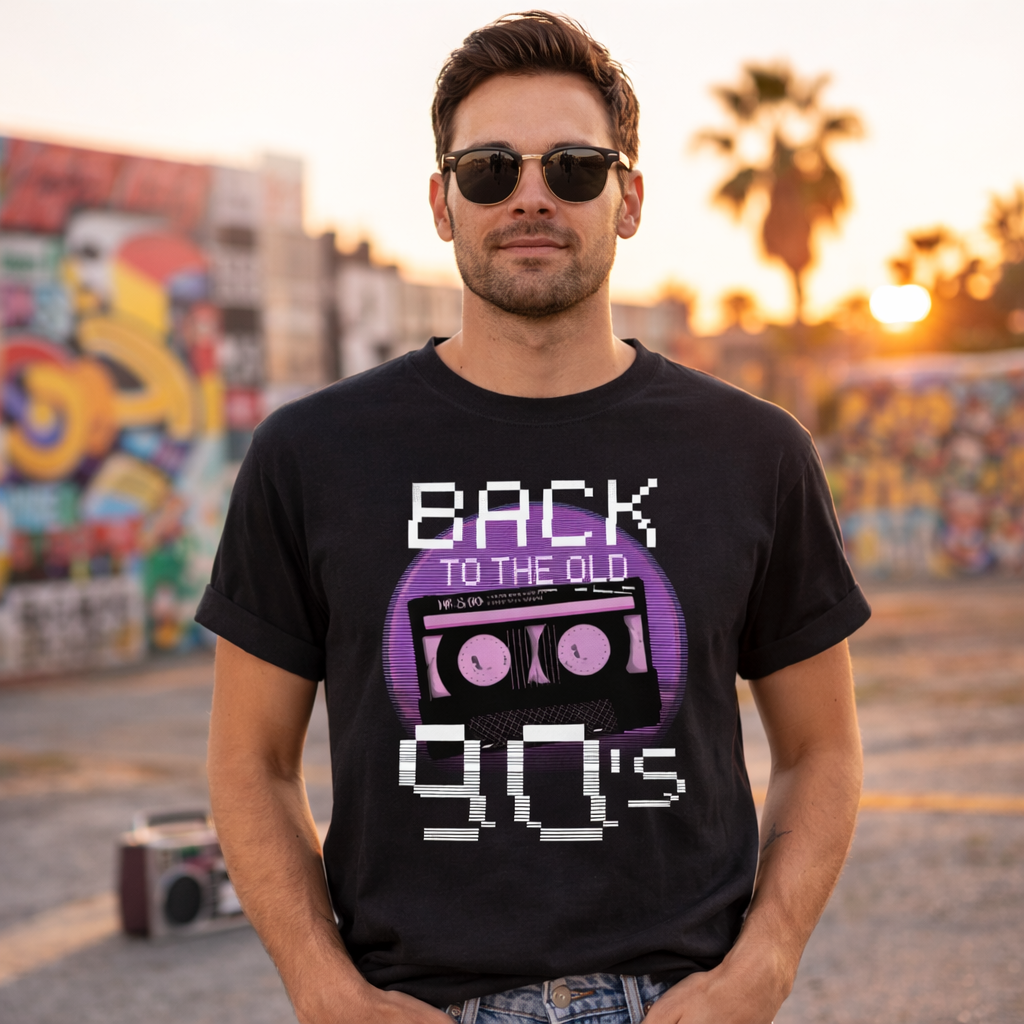 T-shirt Back To The Old 90s – Cadeau Nostalgie 90’s - REF00044 — UNiKtee
