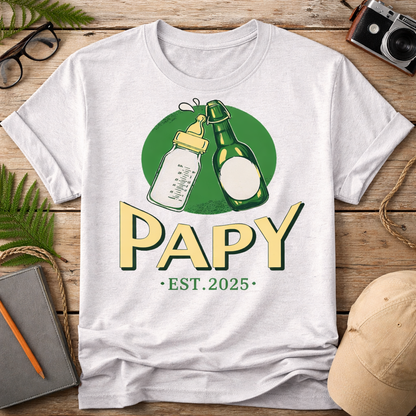 T-SHIRT Promu Papy – Est. "année"  | UNiKtee REF00019 — UNiKtee