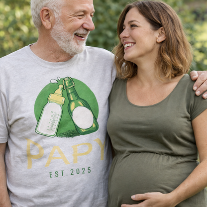 T-SHIRT Promu Papy – Est. "année"  | UNiKtee REF00019 — UNiKtee
