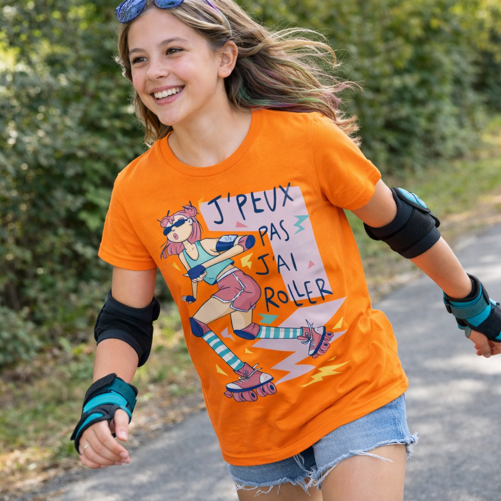 T-shirt Roller “J’peux pas j’ai roller” | UNiKtee REF00021 — UNiKtee