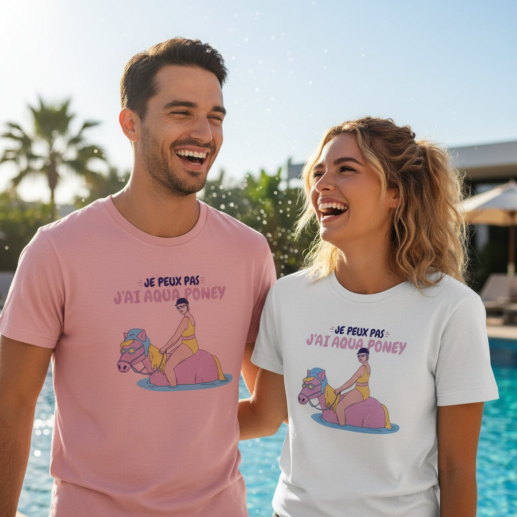 Je Peux Pas, J’ai Aqua Poney  – T-shirt Fun Unisexe | UNiKtee REF00006 — UNiKtee