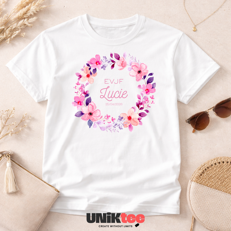 T-shirt EVJF personnalisé | T-shirt enterrement vie de jeune fille - REF00083