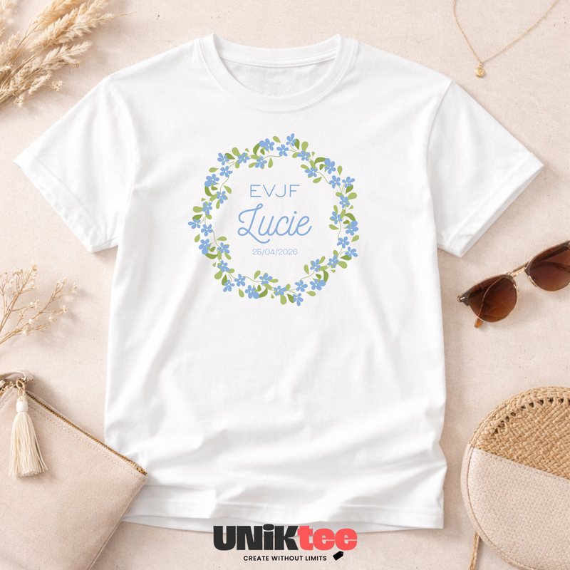 T-shirt EVJF personnalisé | T-shirt enterrement vie de jeune fille - REF00083