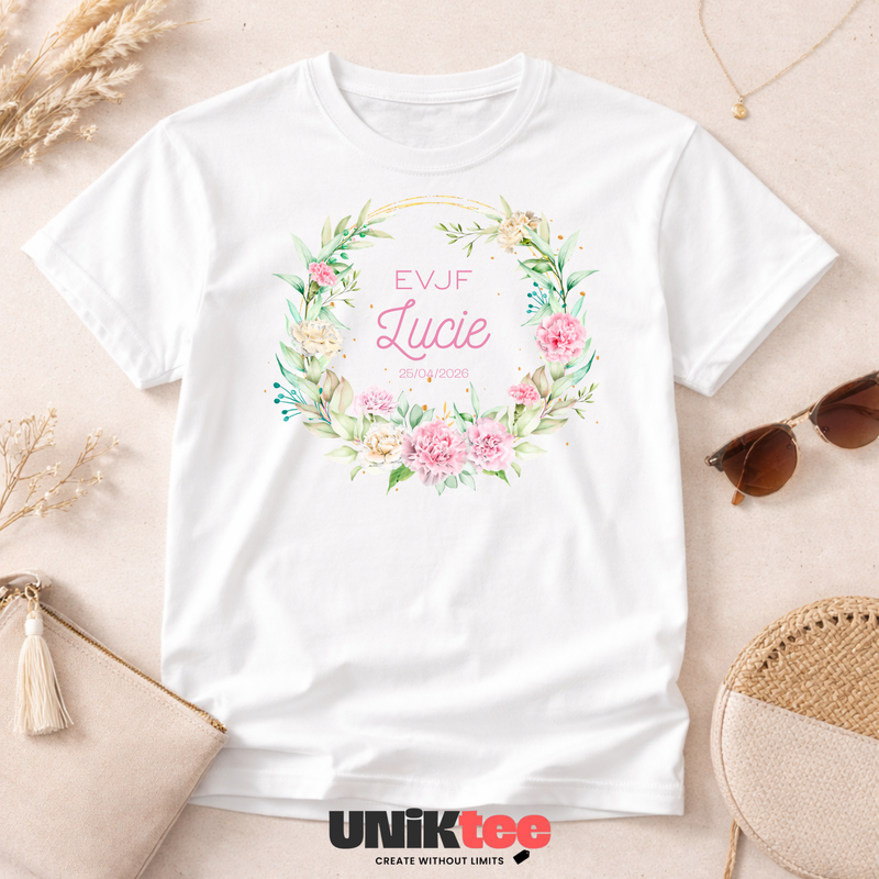 T-shirt EVJF personnalisé | T-shirt enterrement vie de jeune fille - REF00083