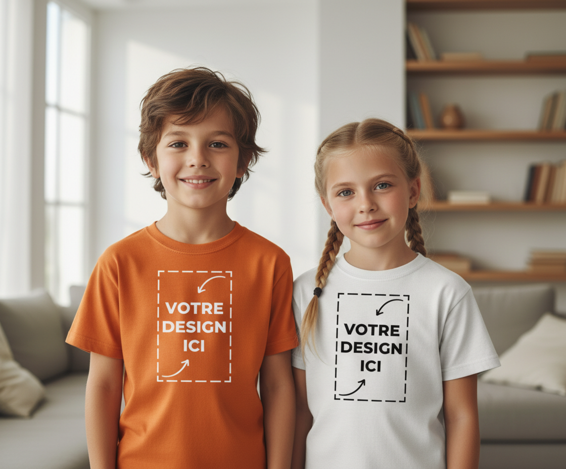 T-shirt coton enfant personnalisable – confort &amp; qualité au quotidien — UNiKtee