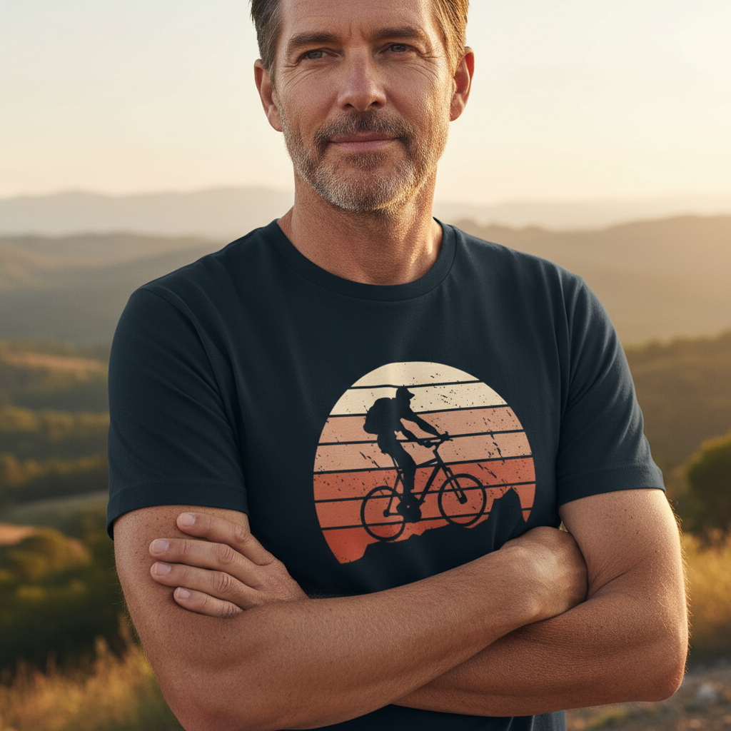 T-shirt Homme “Retro Cyclist” – Passion Vélo & Style Vintage | REF00065