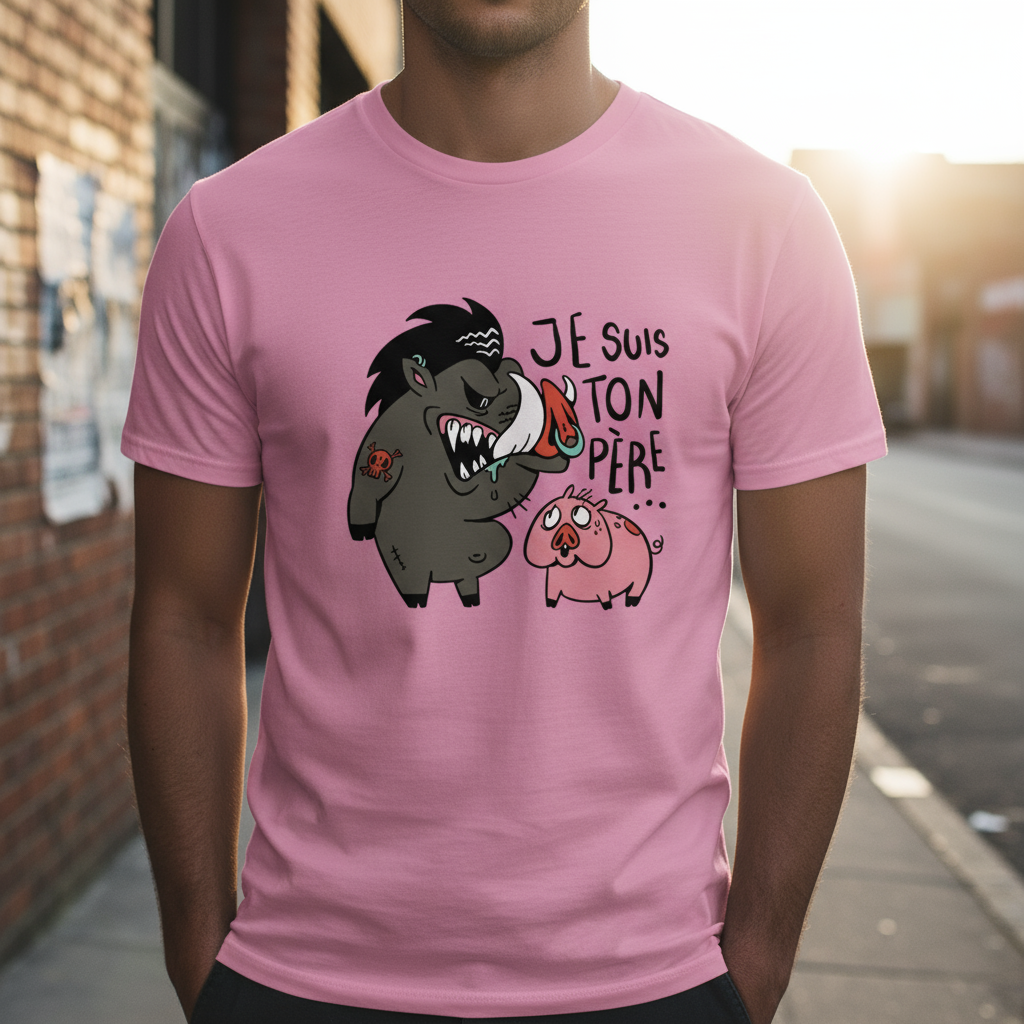 🐗 T-shirt Homme “Je suis ton père” – Humour Geek & Style Unique | UNiKtee REF00031