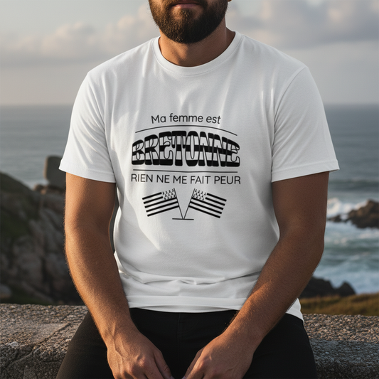 T-shirt Homme “Ma femme est bretonne” – Humour & Fierté Bretonne | UNiKtee REF00072