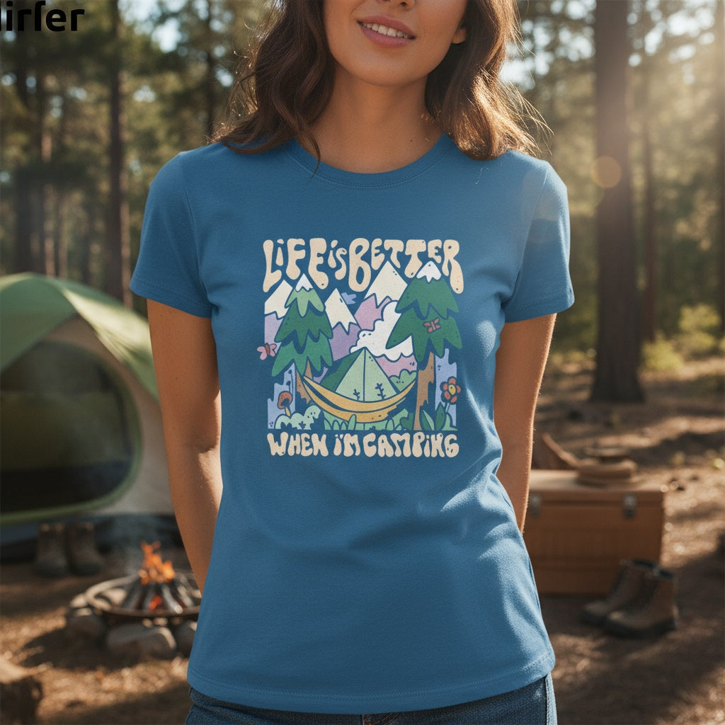 T-shirt Femme – Life is Better When I’m Camping - REF00016