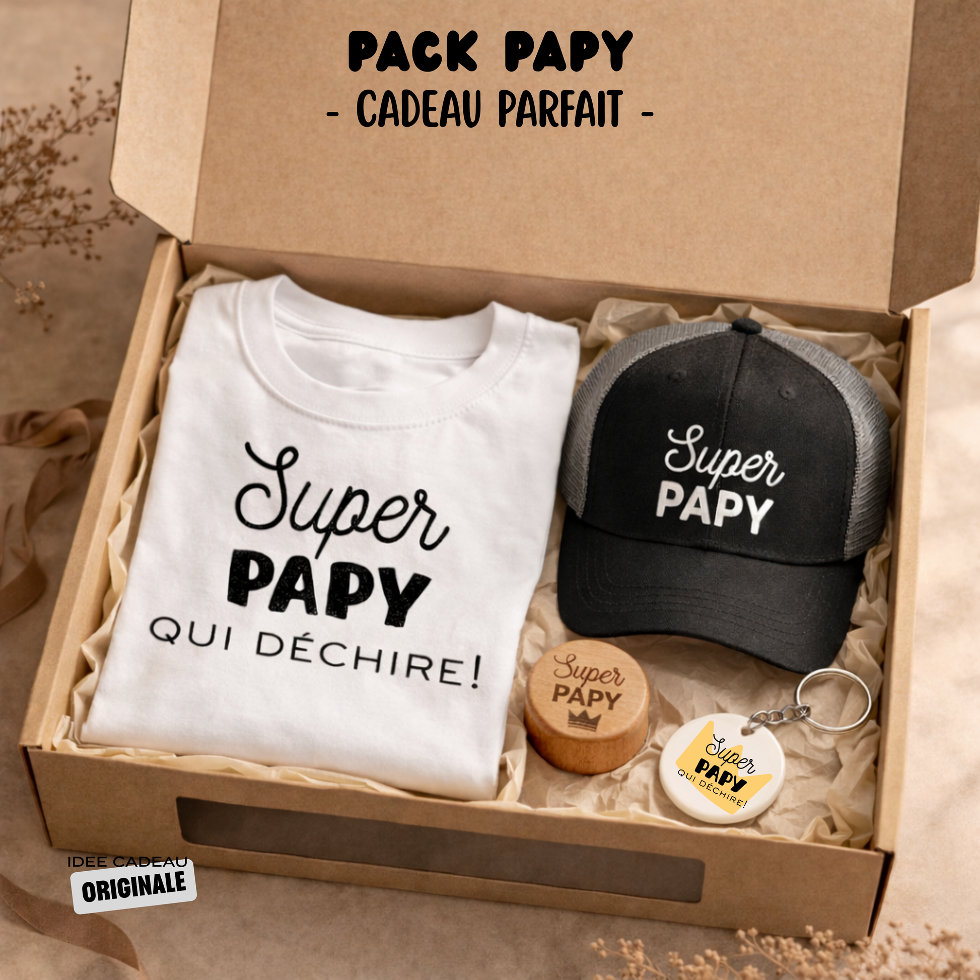 Coffret Cadeau Papy Personnalisé | PACK00003 — UNiKtee