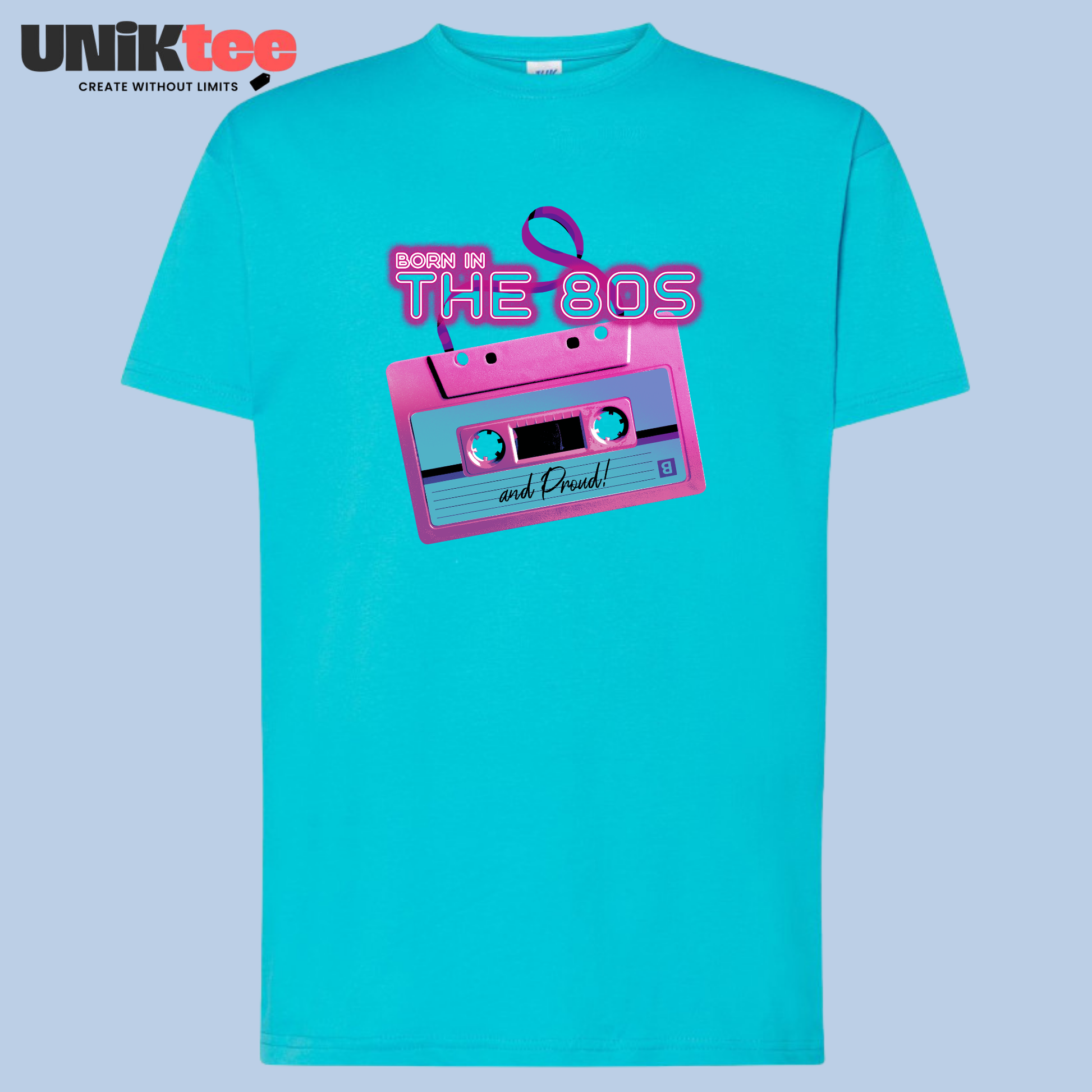 T-shirt – Born in The 80s – Cadeau Anniversaire Années 80 – REF00041 — UNiKtee