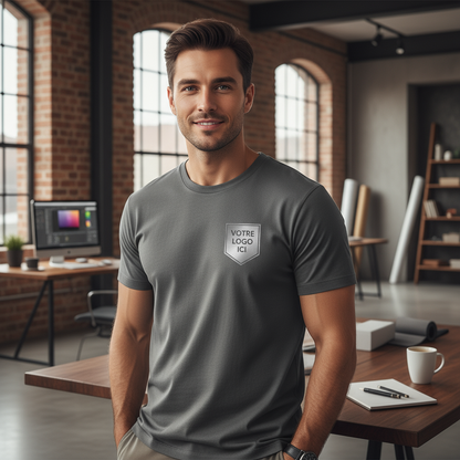 T-Shirt Premium Unisexe Personnalisé – 100% Coton (Logo, Texte, Visuel)