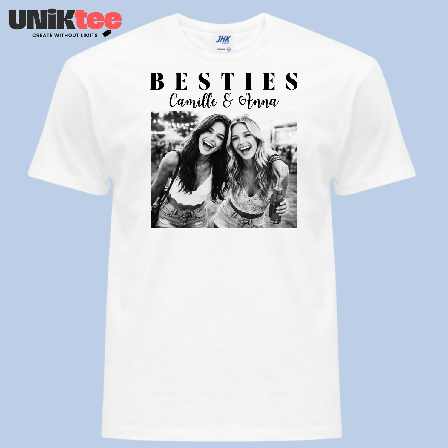 T-shirt BESTIES personnalisé  | UNiKtee REF00029 — UNiKtee