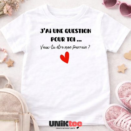 T-shirt demande parrain | UNiKtee REF00078 — UNiKtee