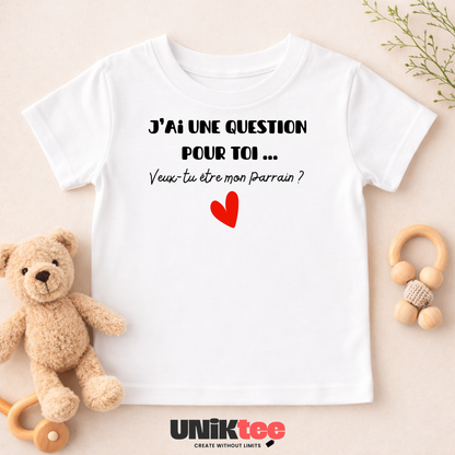 T-shirt demande parrain | UNiKtee REF00078 — UNiKtee
